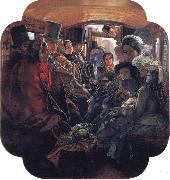 William Maw Egley Omnibus Life in London oil painting artist